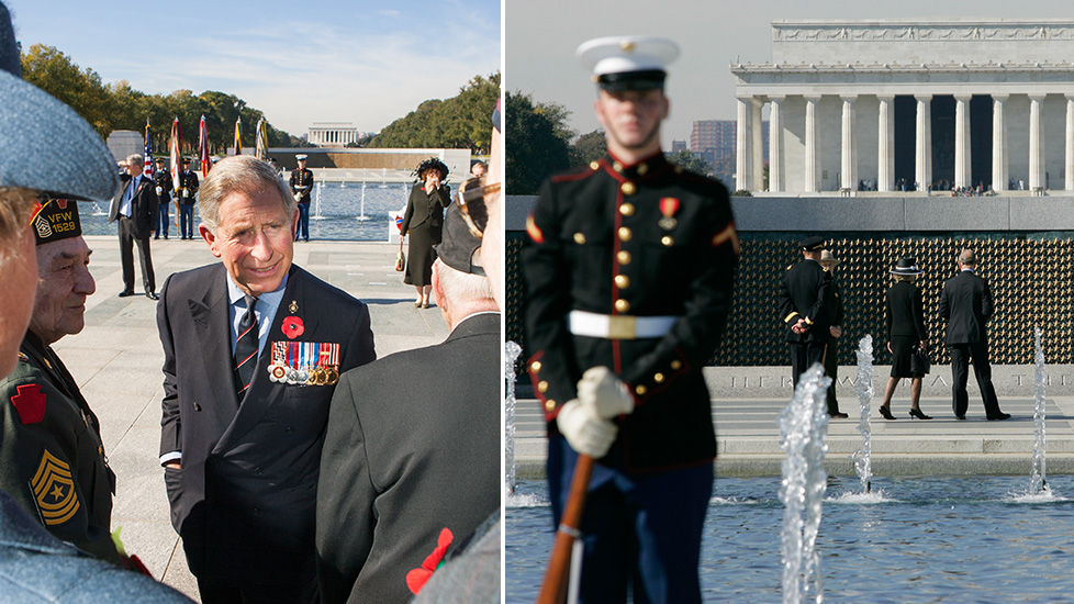 Prince Charles and Camilla Visit WWII Memorial in DC
